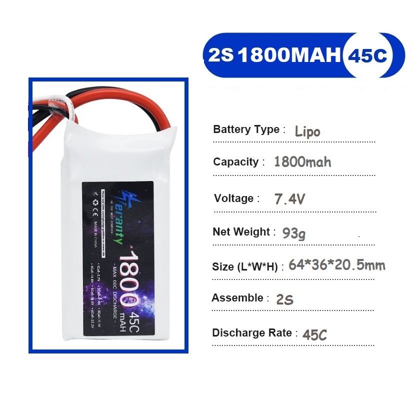 2 шт. 7,4 В Lipo 2S аккумулято – обзор и цена Drone Racing Battery
